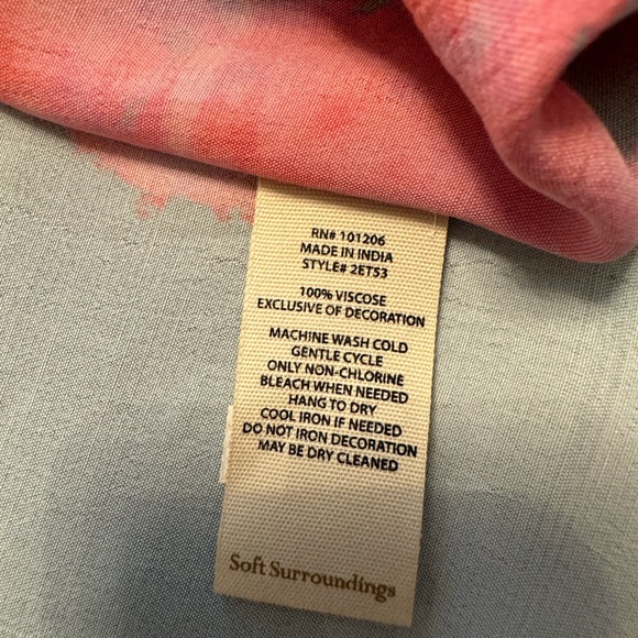 Like New Soft Surroundings Isle of White Topper or Ruana. Sz Large. Gorgeous! - Picture 8 of 10